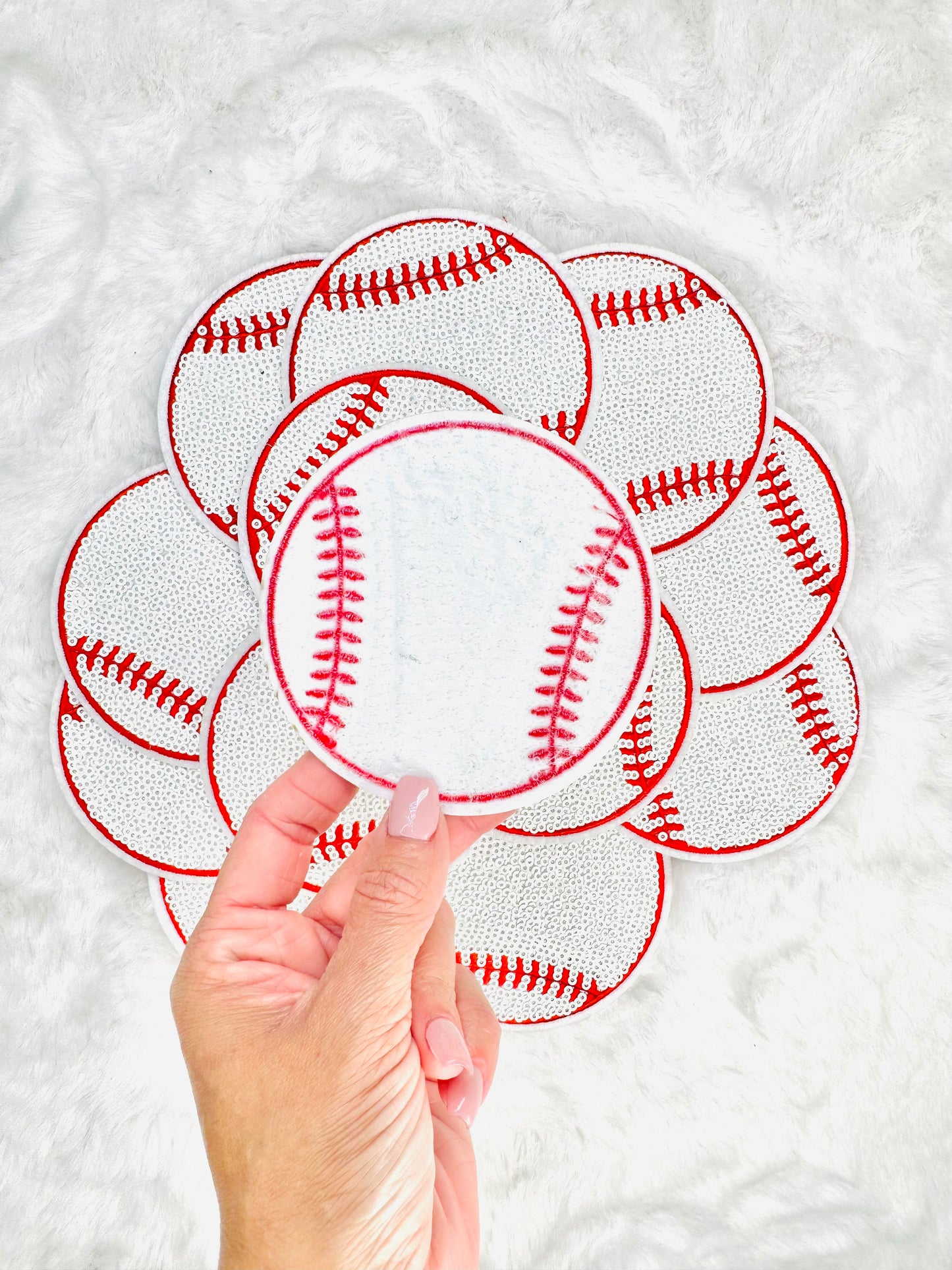 Baseball Sequin Patch