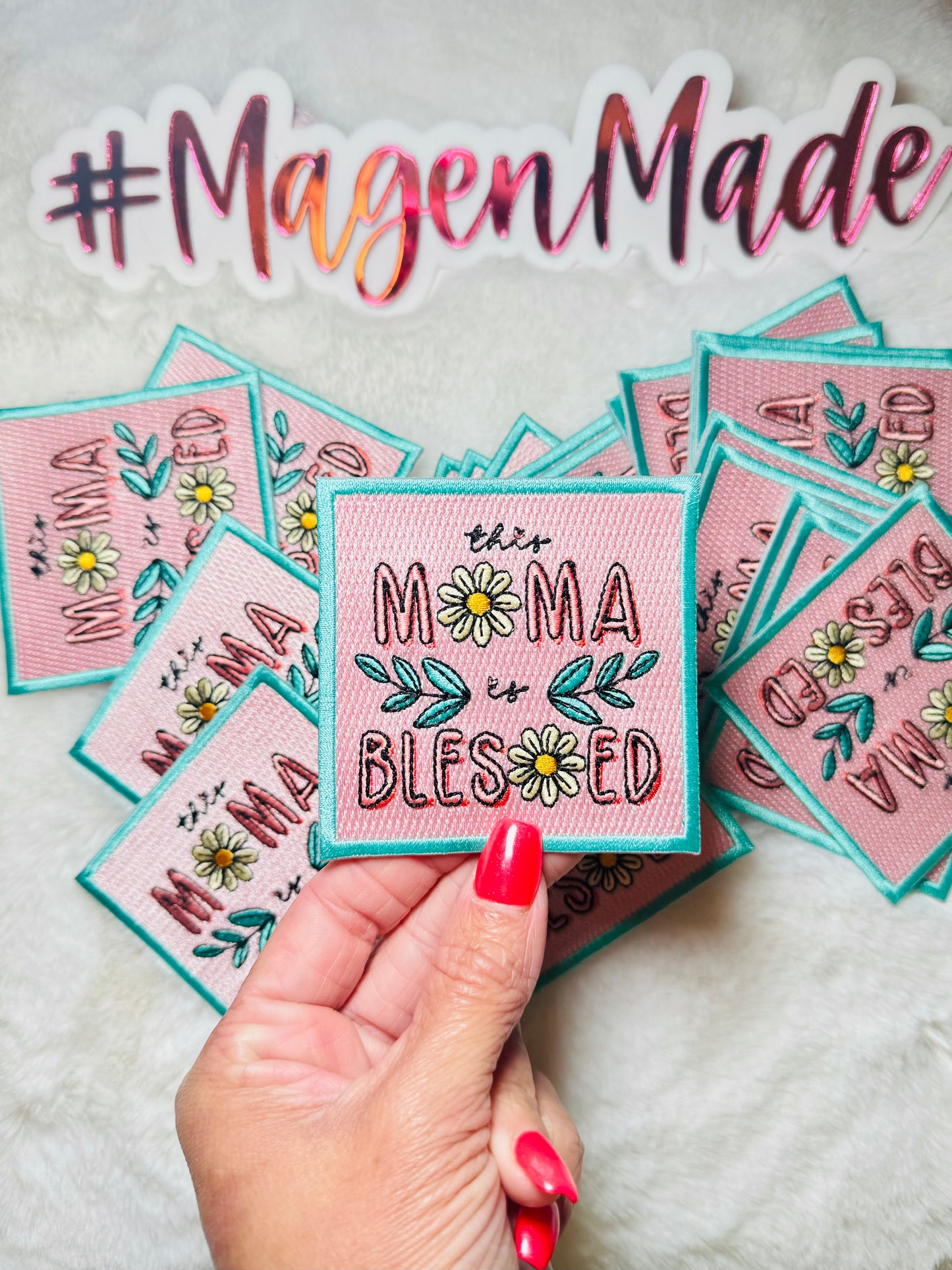 This Mama Is Blessed Embroidered Patch