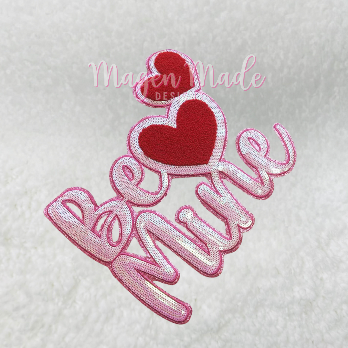 Be Mine Chenille & Sequins Patch