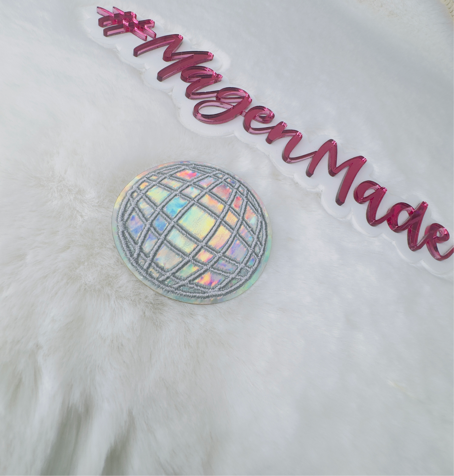 Disco Ball Embroidered Patch