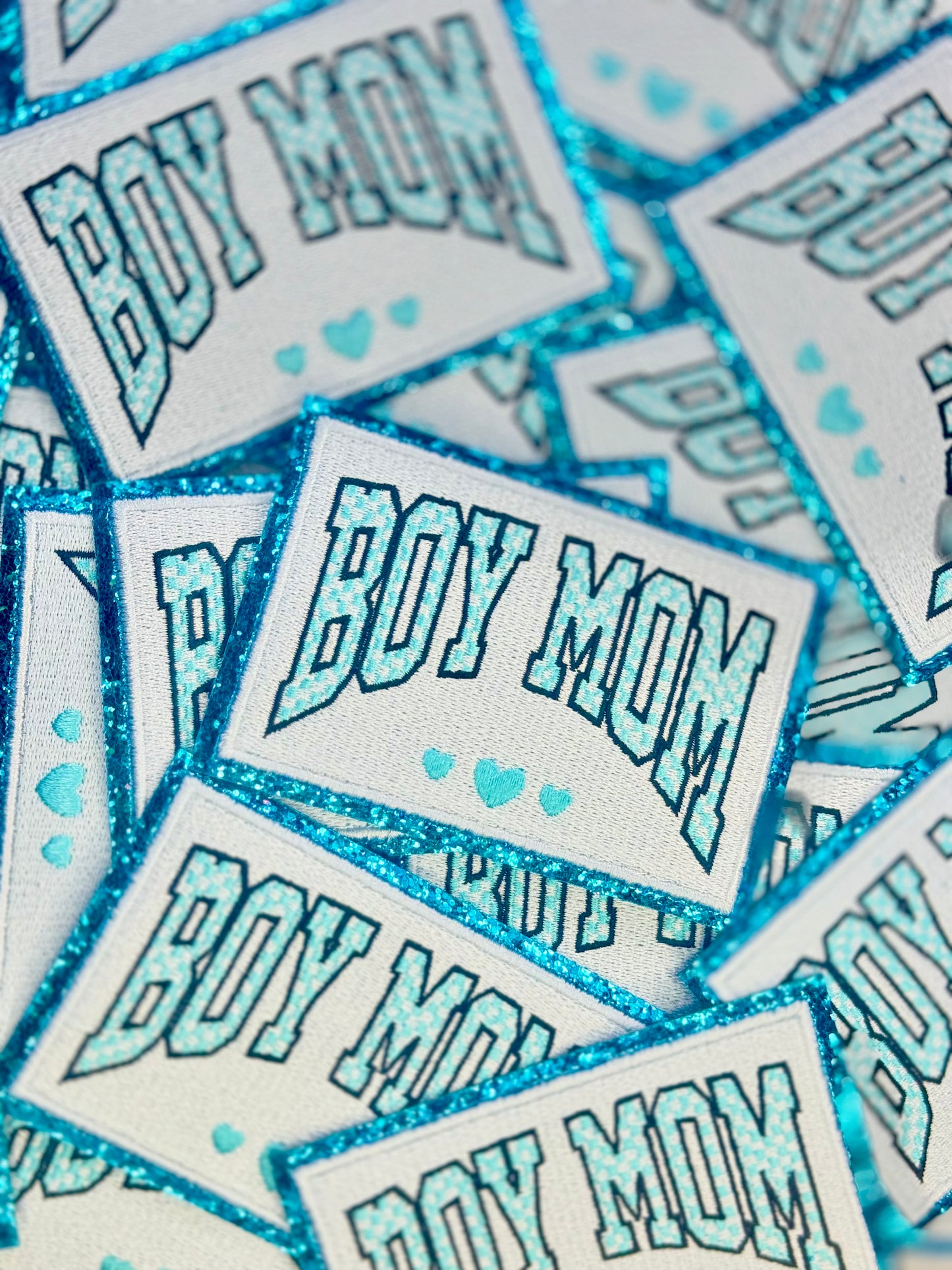 Boy Mom Embroidered Patch