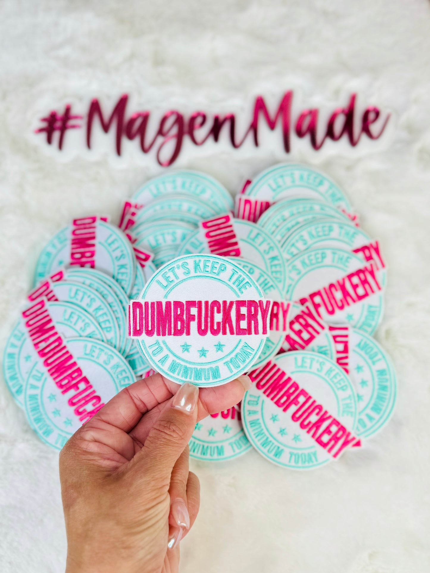 Lets Keep The Dumbfuckery To A Minimum Embroidered Patch