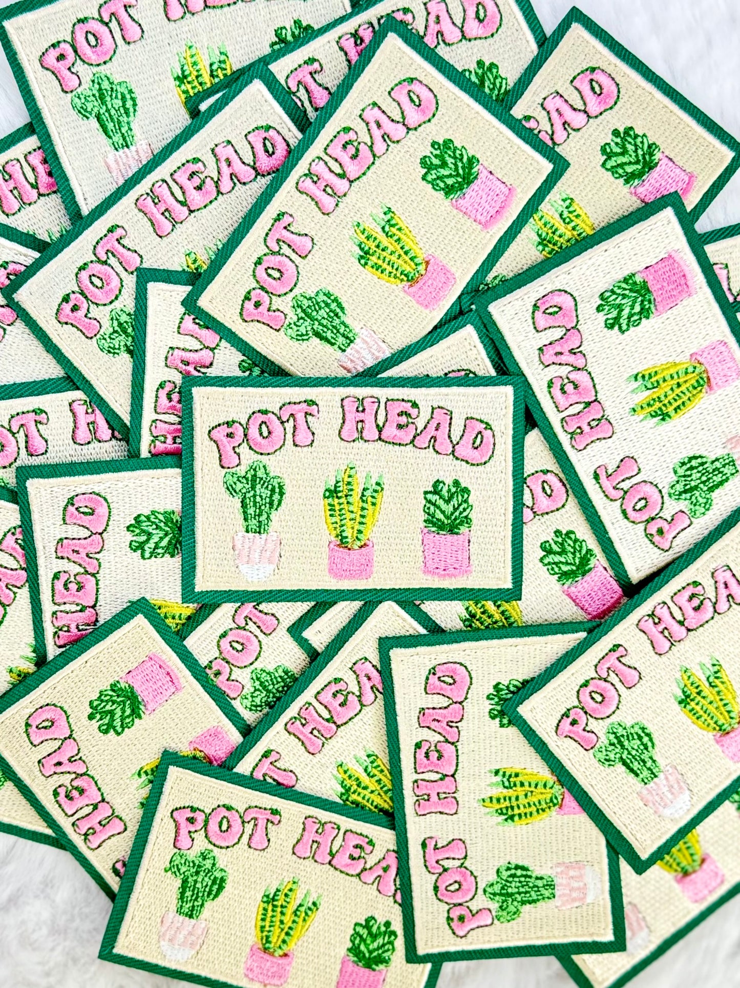 Pot Head Embroidered Patch