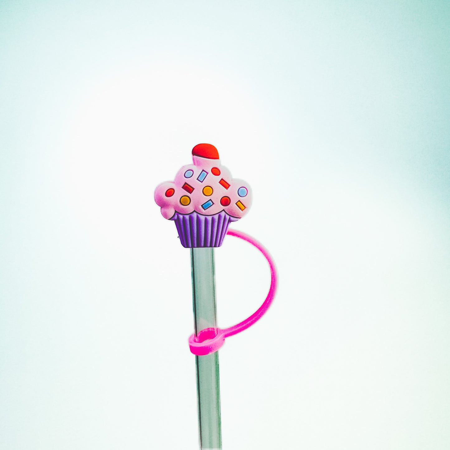 Cupcake straw topper