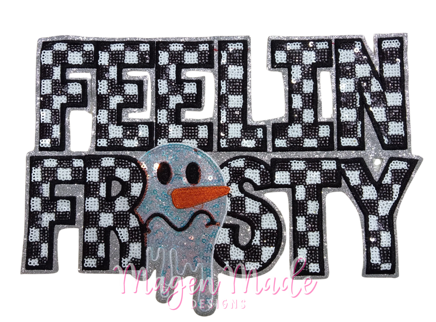Feelin frosty sequins patch