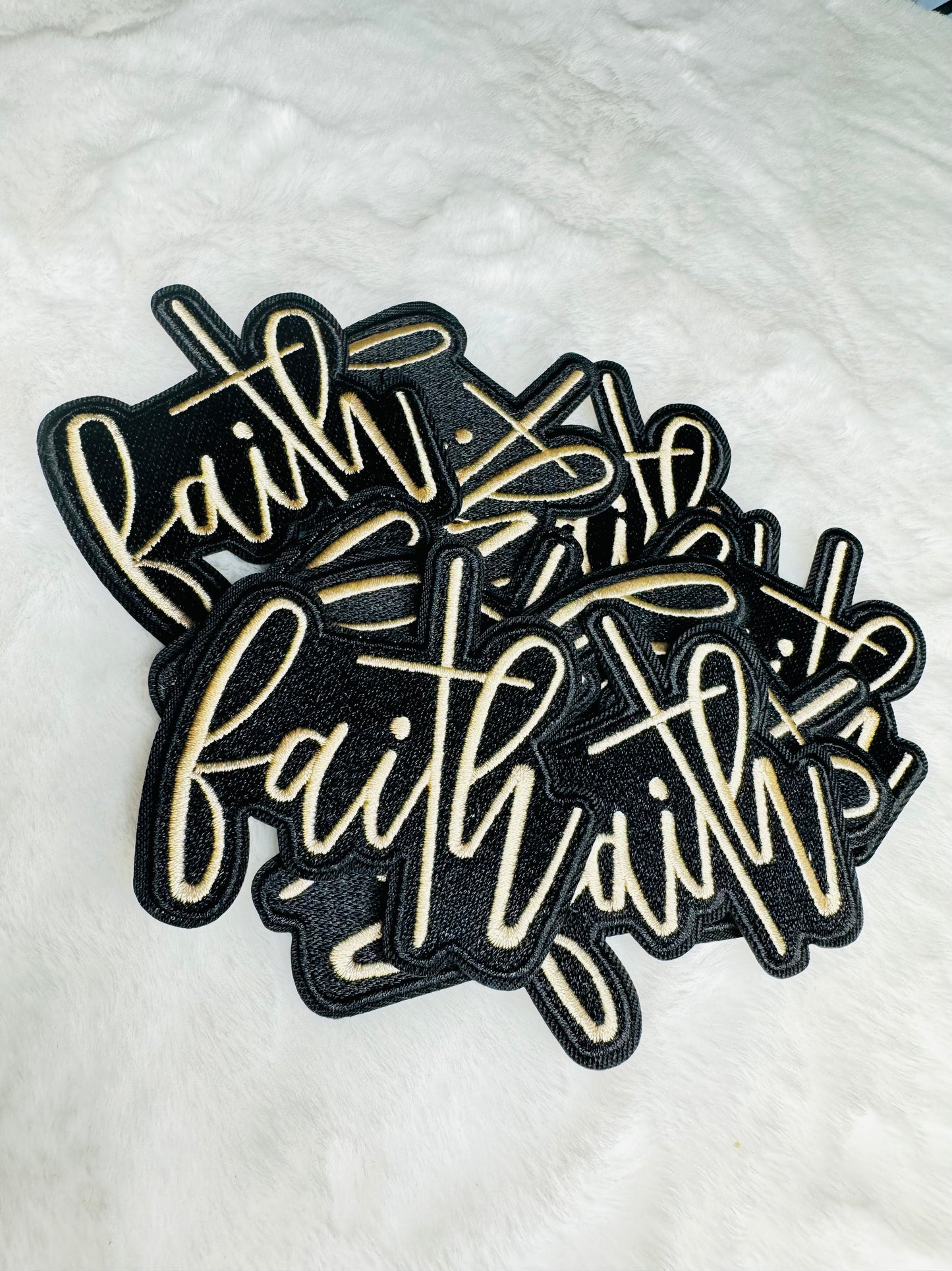 Faith embroidered patch