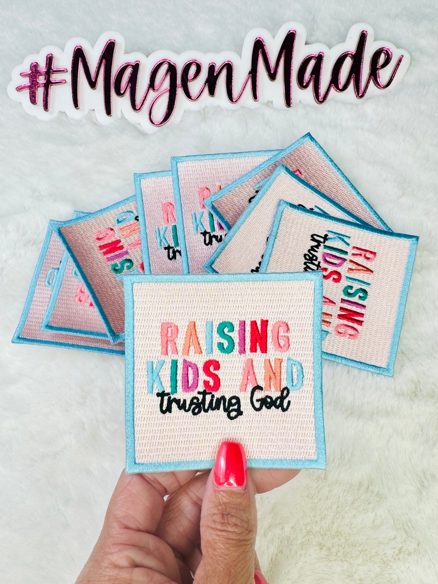 Raising Kids And Trusting God Embroidered Patch