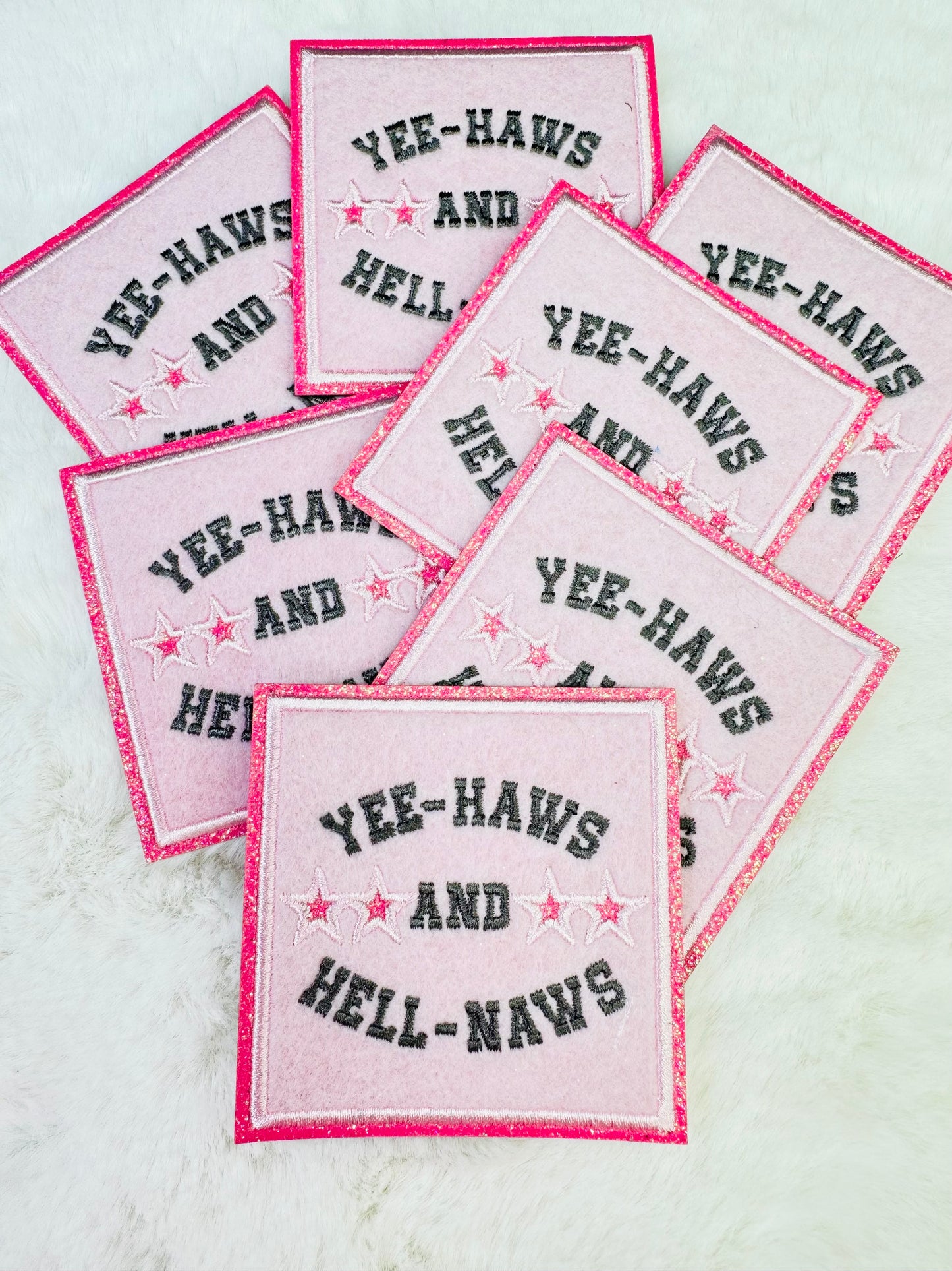 Yee Haws And Hell Naws Embroidered Patch