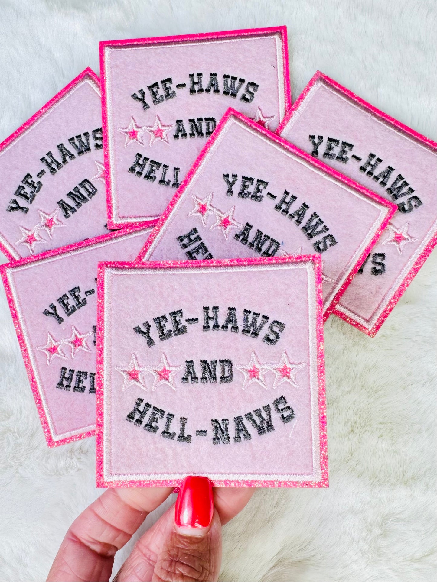 Yee Haws And Hell Naws Embroidered Patch