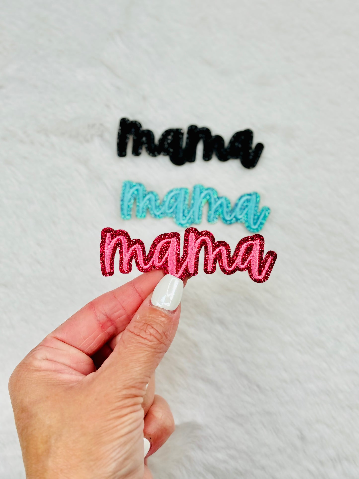 Pink Mama Glitter Patch