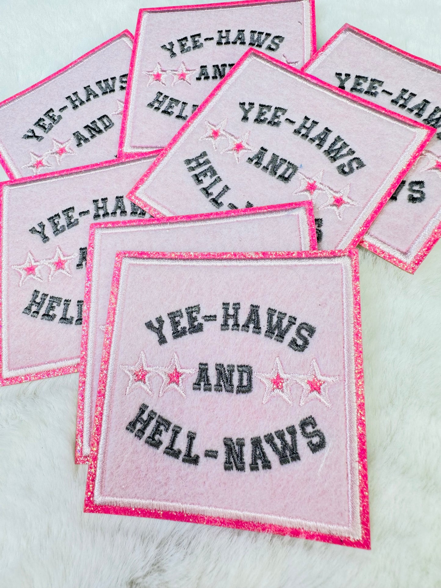 Yee Haws And Hell Naws Embroidered Patch