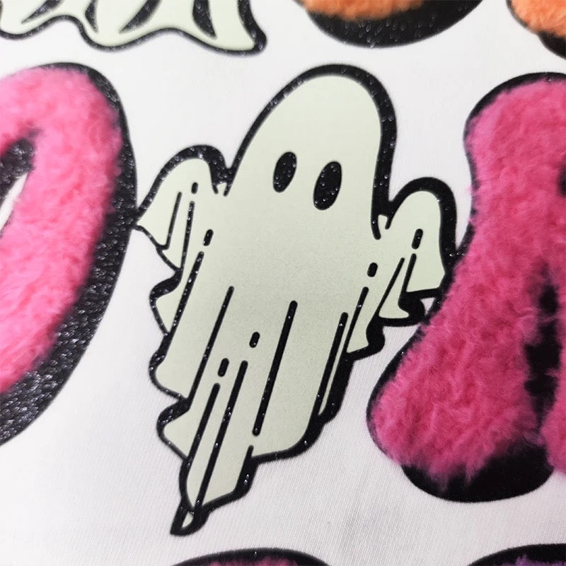 Spooky Vibes Glow in the Dark Chenille and Glitter & Heat Transfer