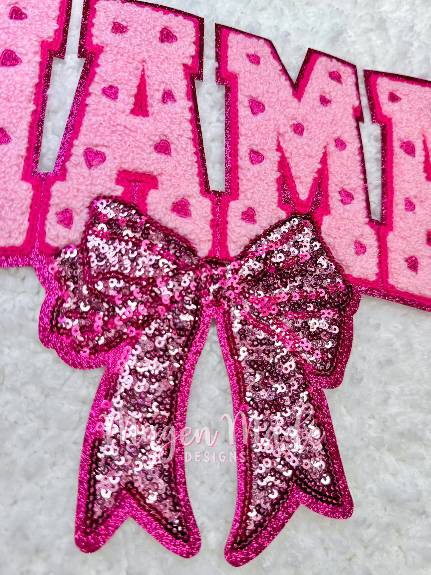 Mama & Mini Bundle Chenille & Sequins Iron On Big Shirt Patch