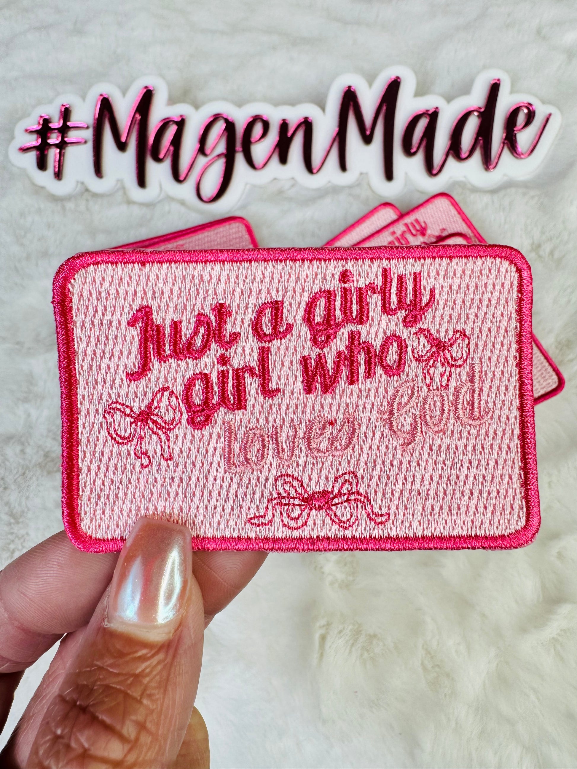 Just A Girly Embroidered Patch