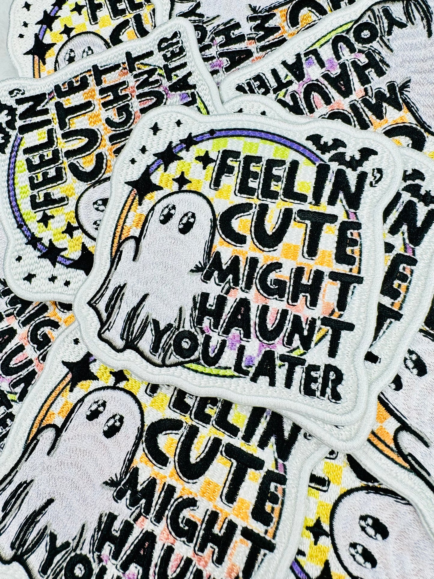 Feelin’ Cute Ghost Embroidered Patch