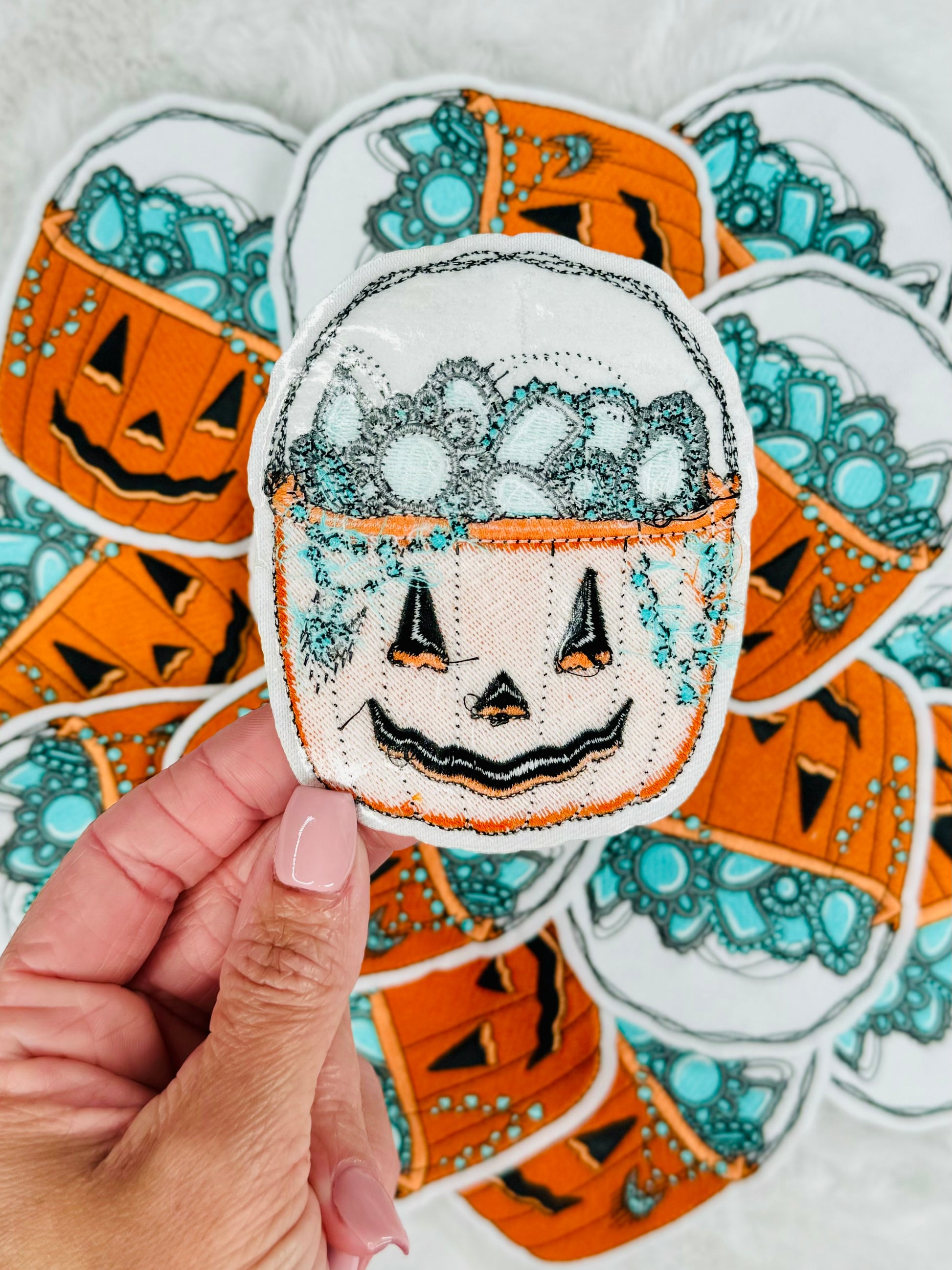 Western Pumpkin Full Of Turquoise Jewels