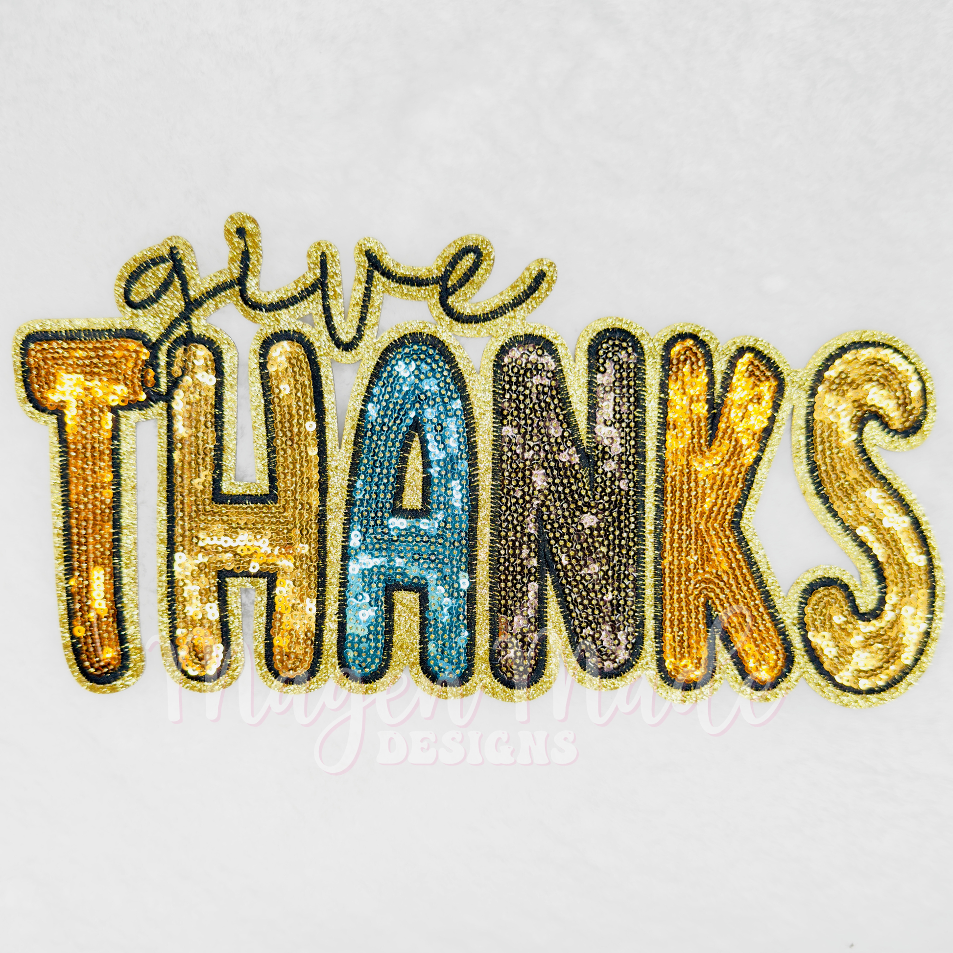 Give Thanks Sequins Patch