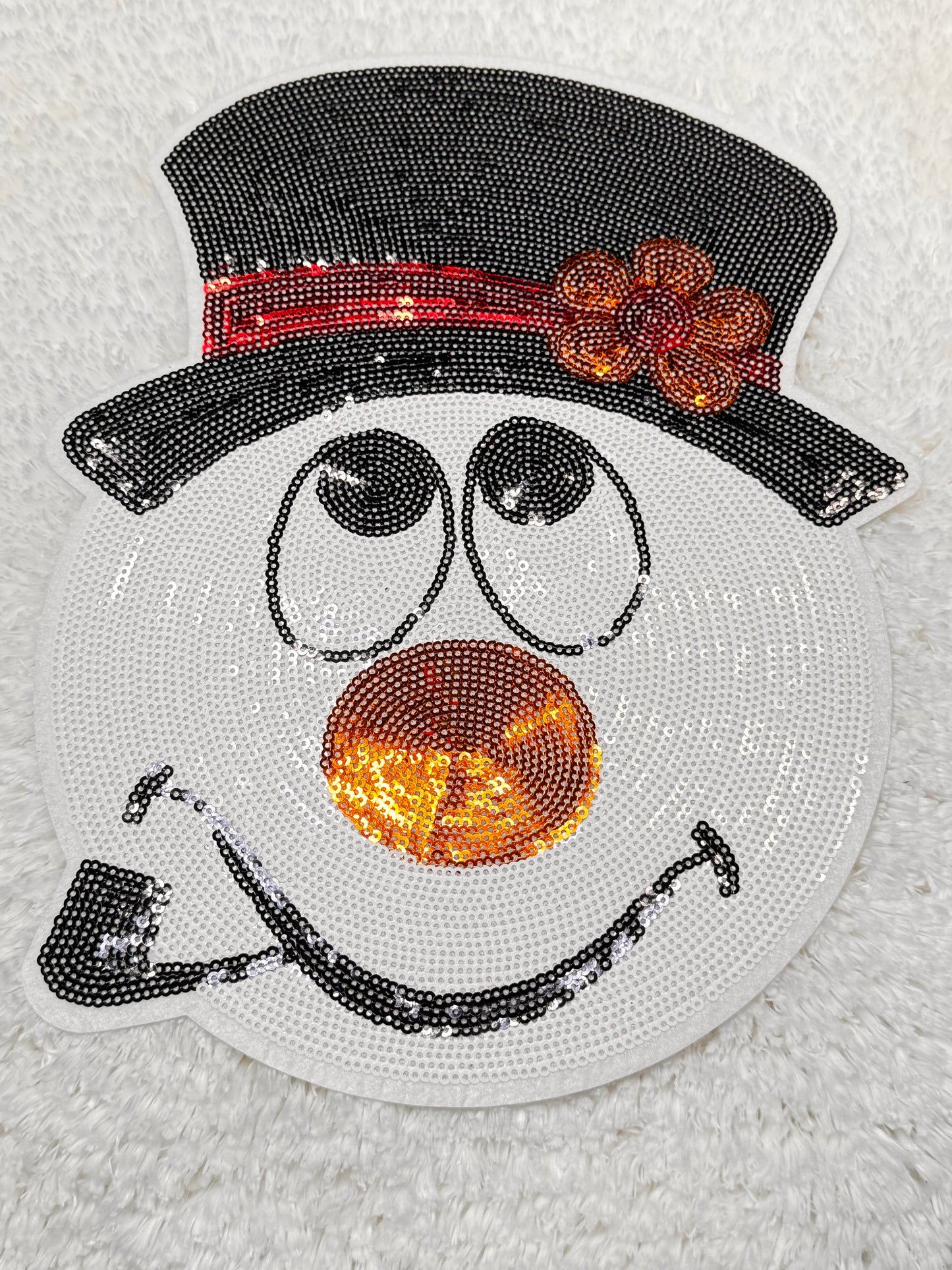 Snowman Sequins Patch