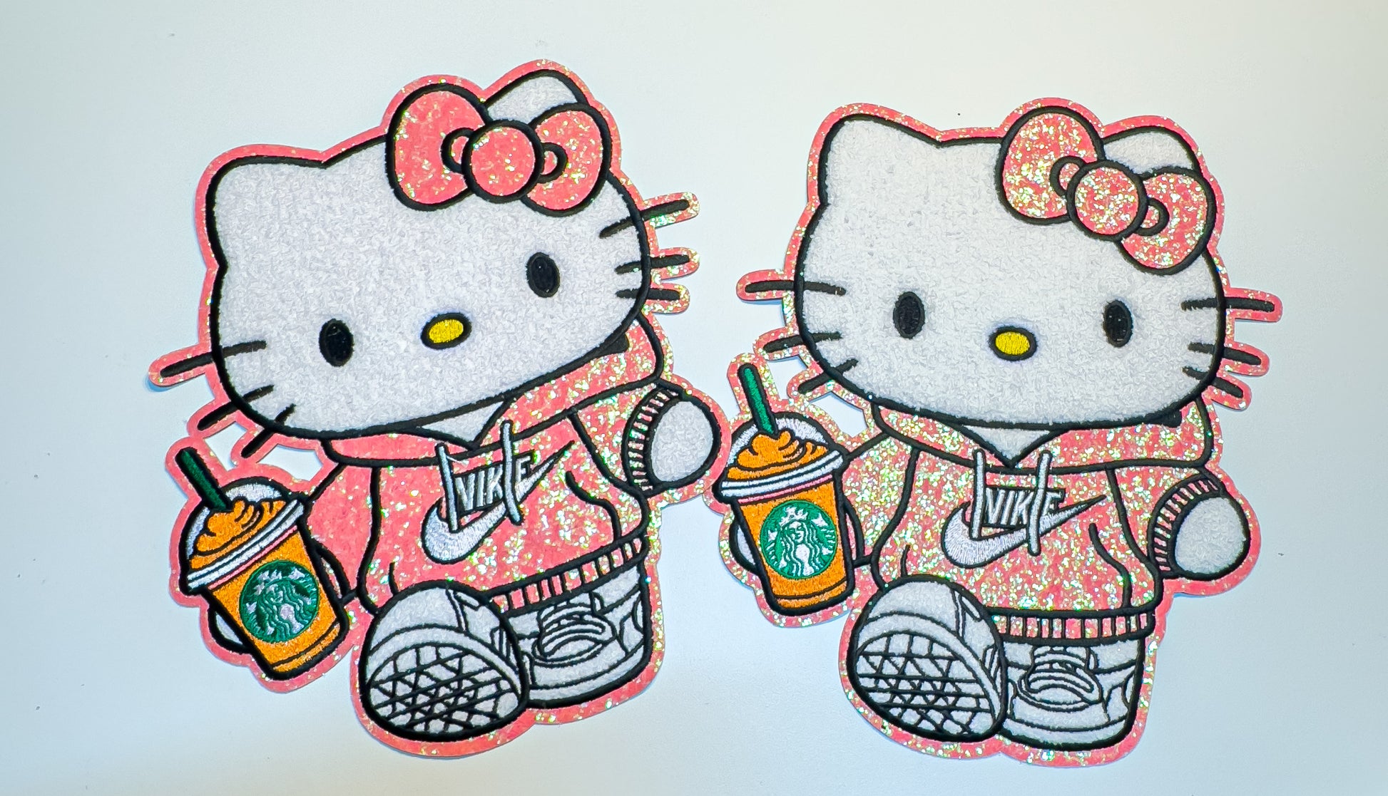 Kool Kitty Chenille and Glitter Patch