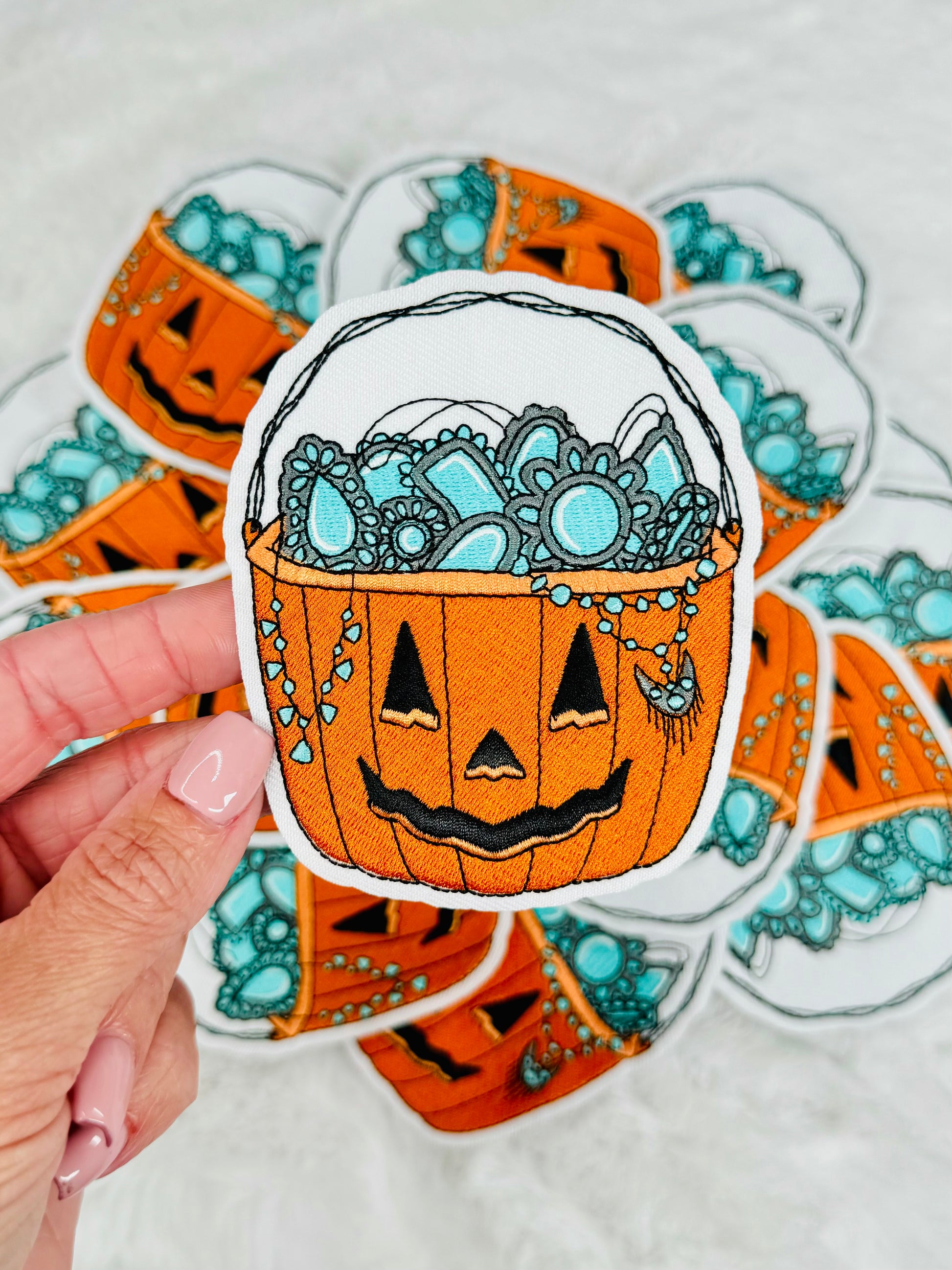 Western Pumpkin Full Of Turquoise Jewels