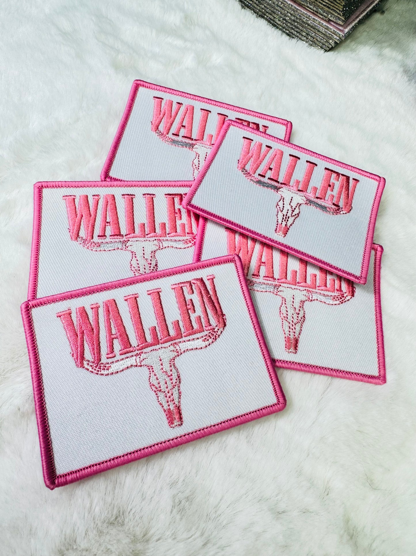 Pink Wallen Embroidered Patch