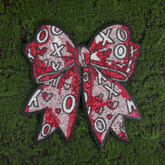 XOXO Bow Sequins Patch