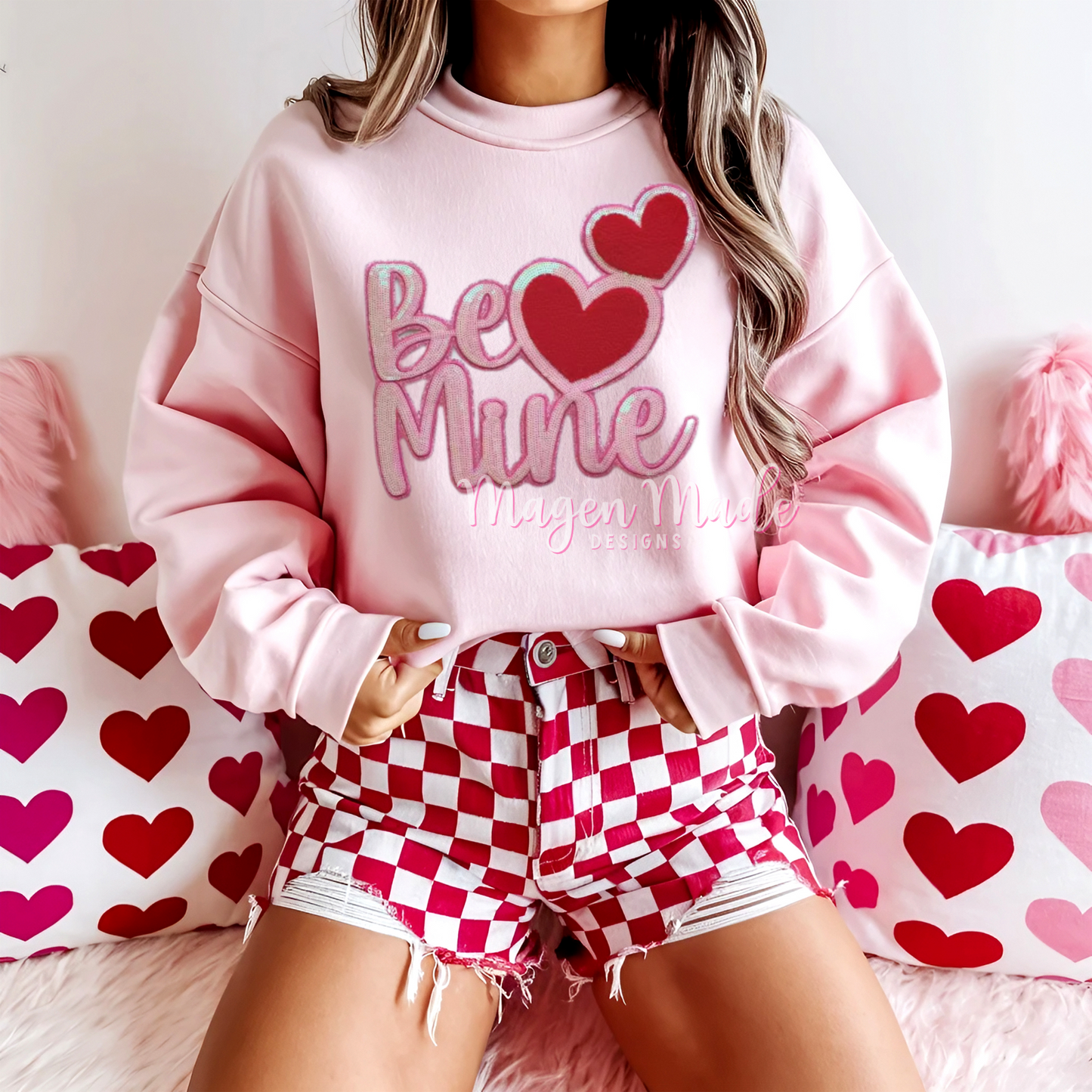 Be Mine Chenille & Sequins Patch
