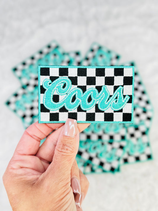 Coors Checkered Embroidered Patch