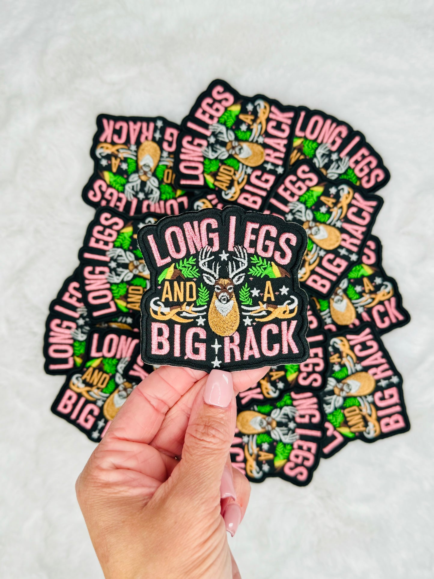 Long Legs Big Rack Embroidered Patch