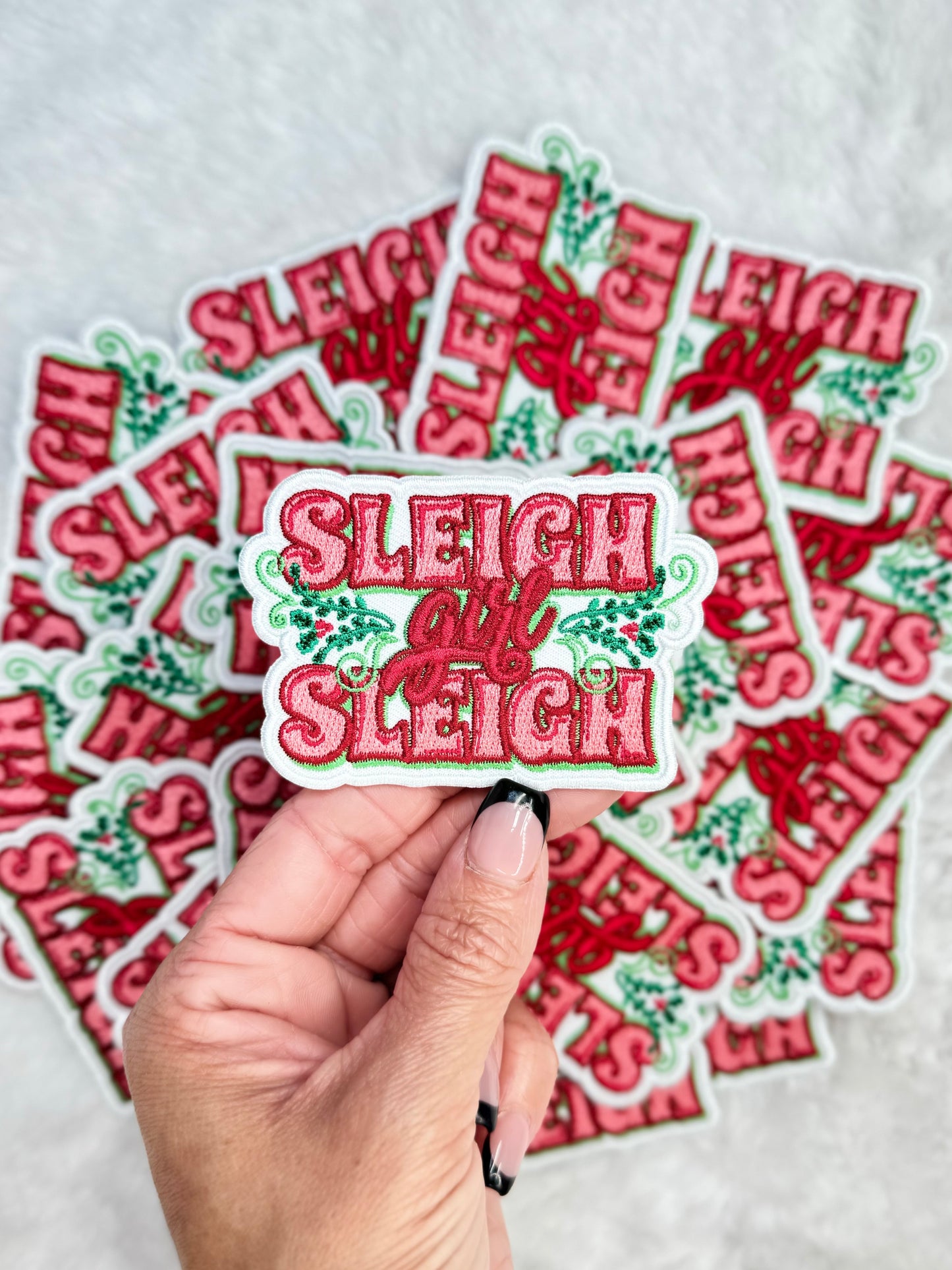 Sleigh Girl Sleigh Embroidered Patch