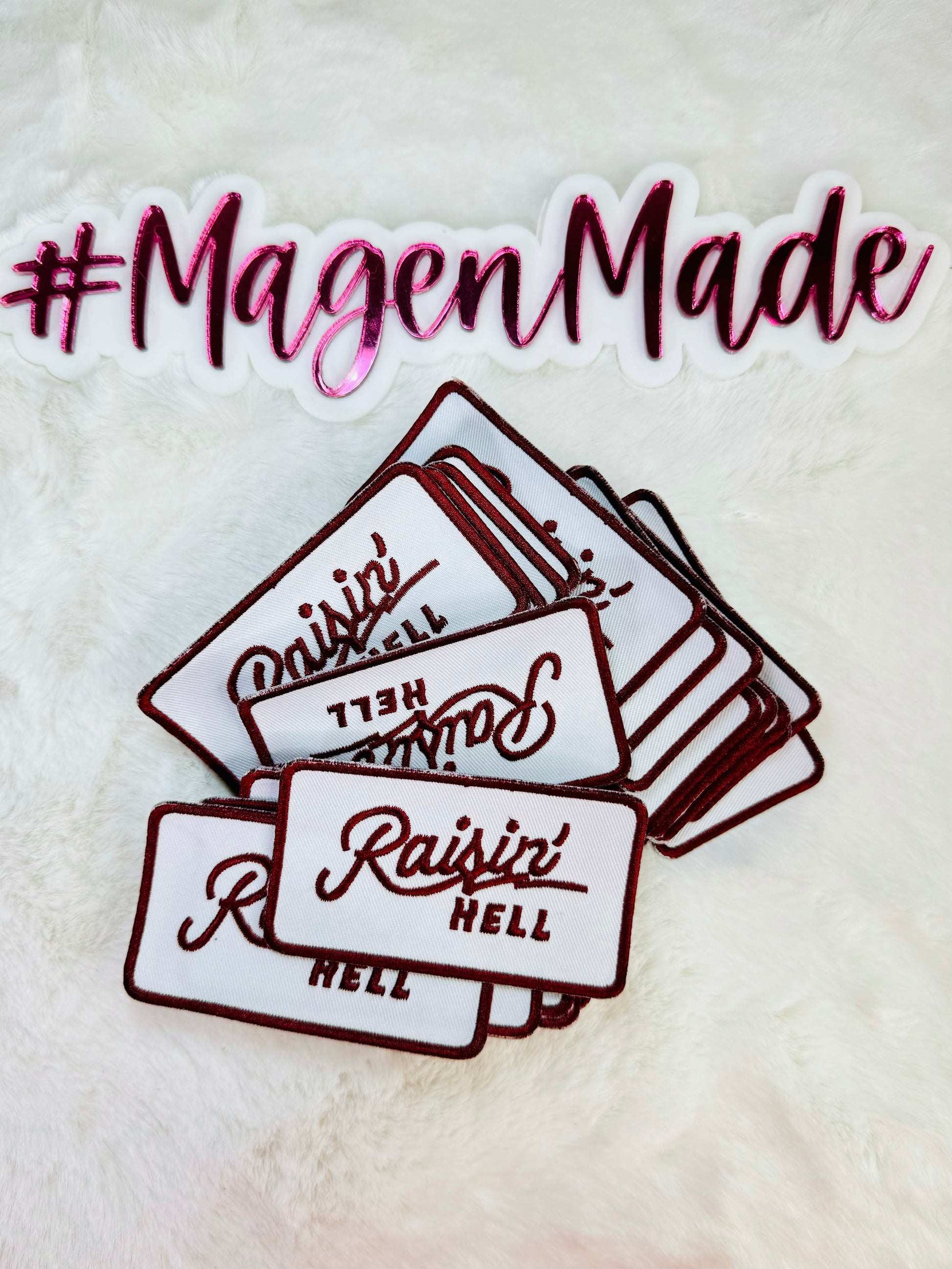 Raisin’ Hell Embroidery Patch