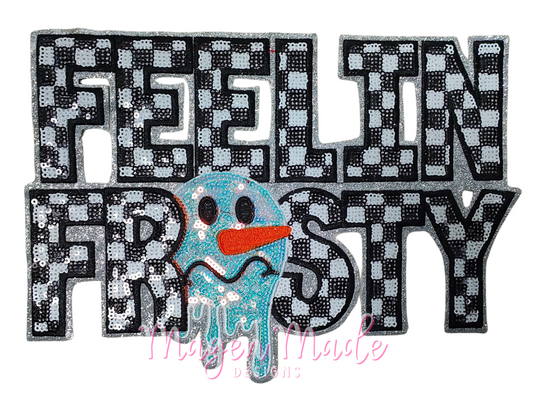 Feelin frosty sequins patch