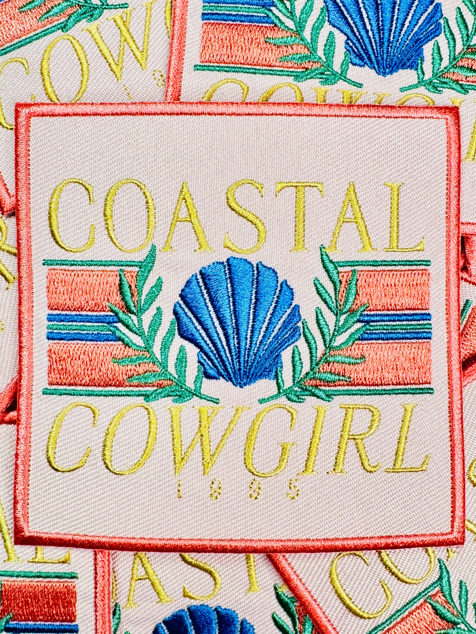 Coastal Cowgirl embroidered patch