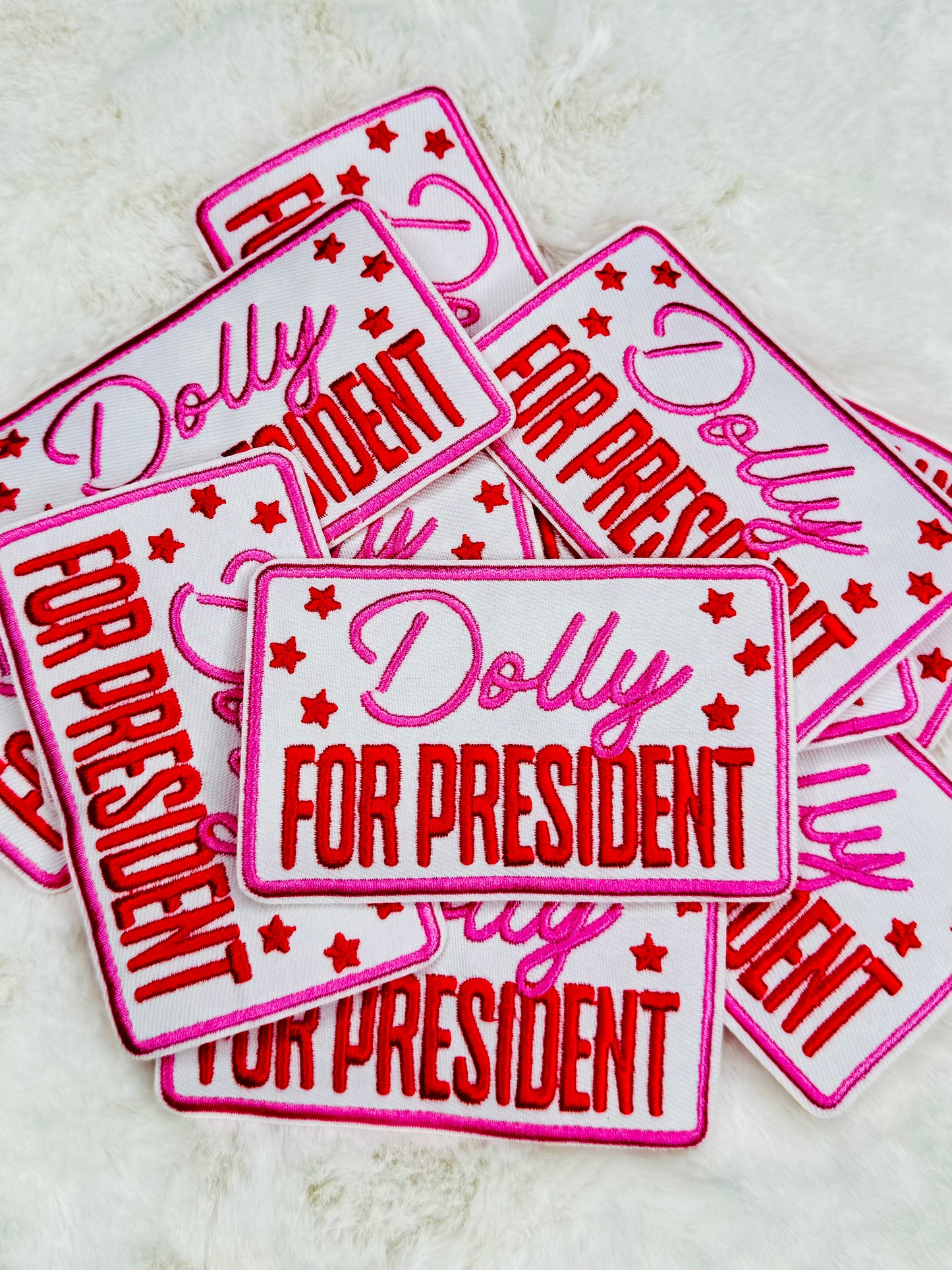 Dolly For President Embroidered Patch