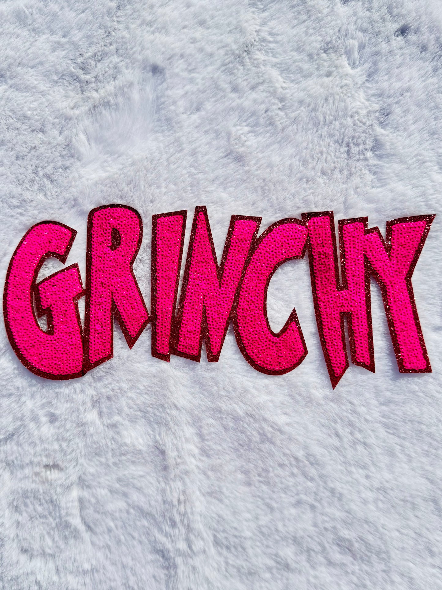 Pink Grinchy Sequin Patch