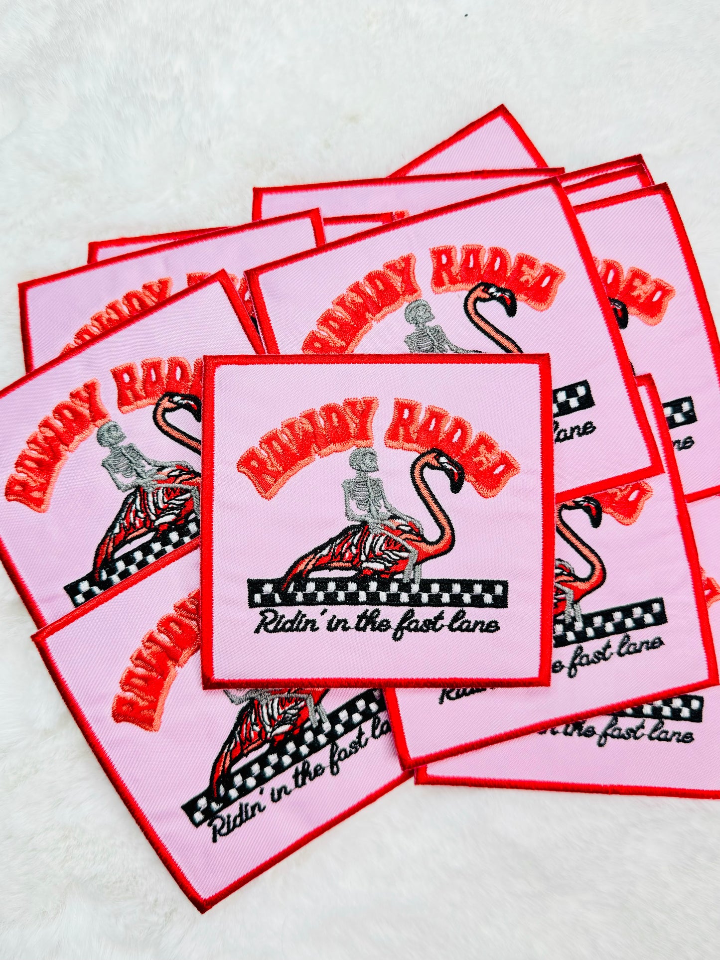 Rowdy rodeo embroidered patch