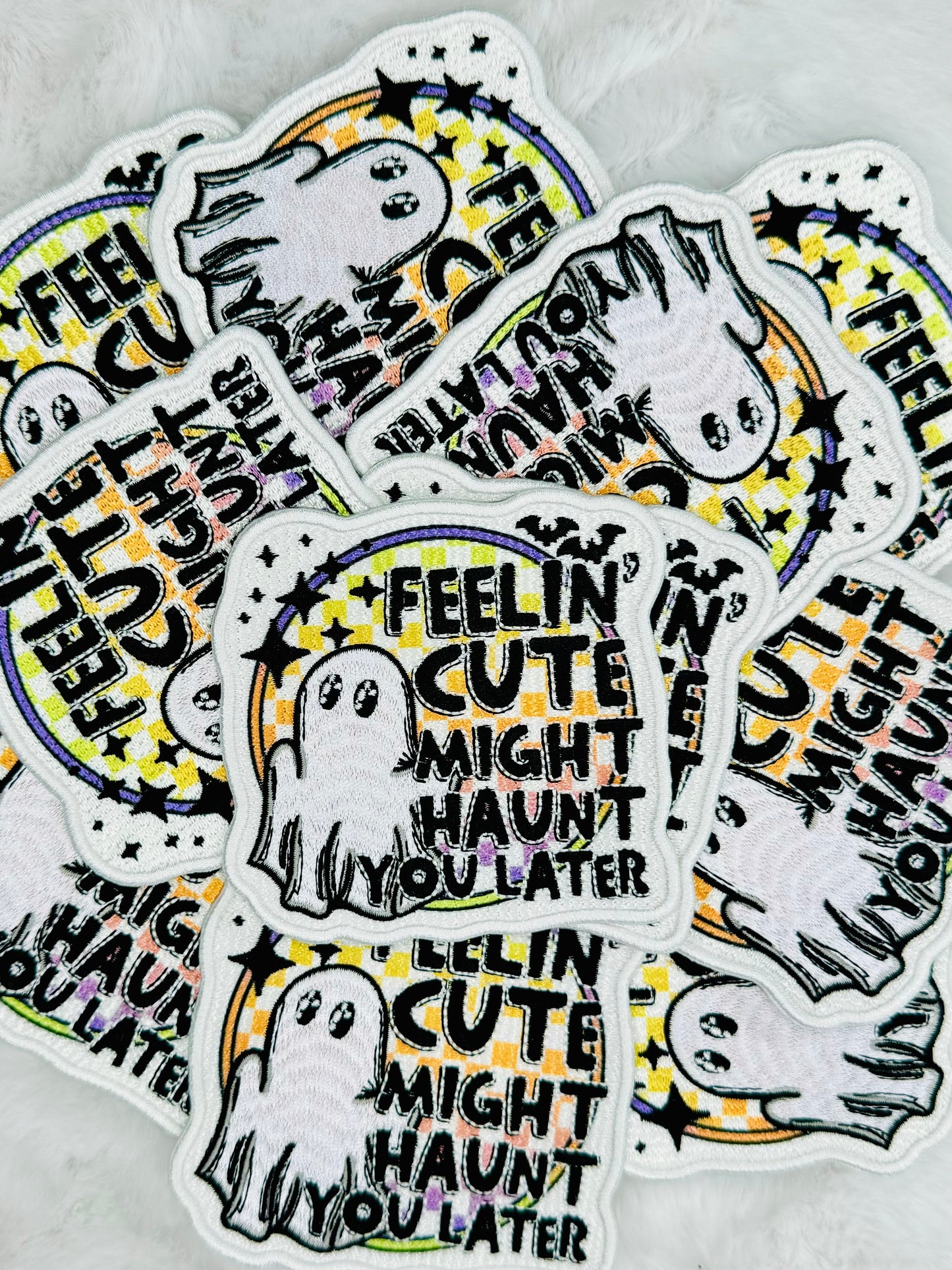 Feelin’ Cute Ghost Embroidered Patch