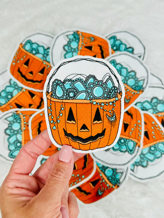 Western Pumpkin Full Of Turquoise Jewels