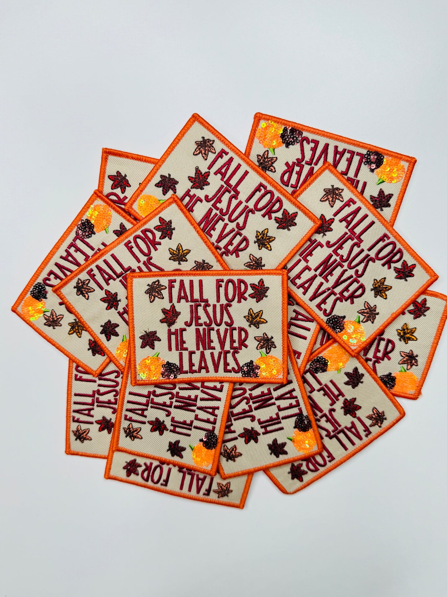 Fall For Jesus Embroidered Patch