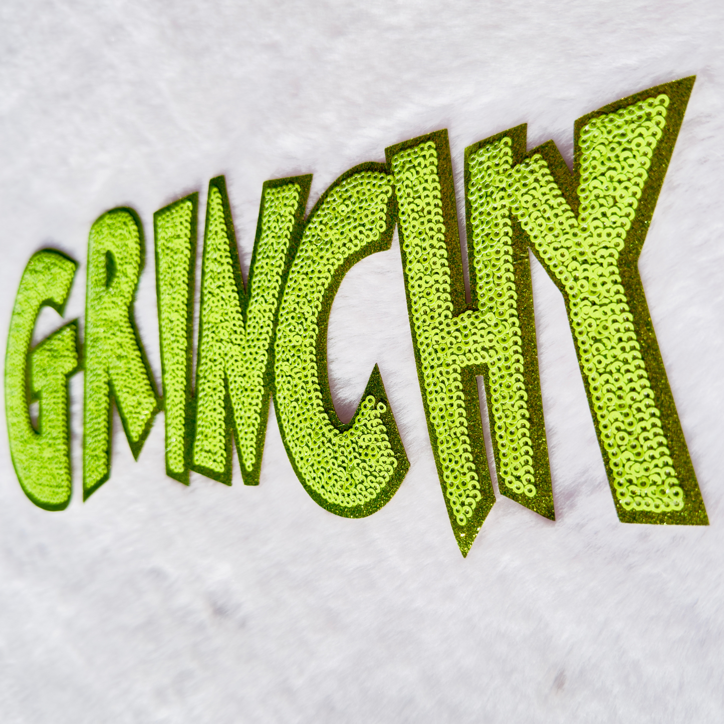 Green Grinchy Sequin Patch