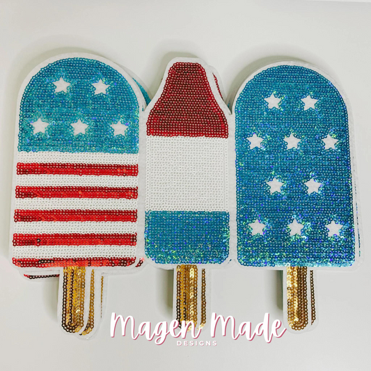 American popsicles sequin patch 