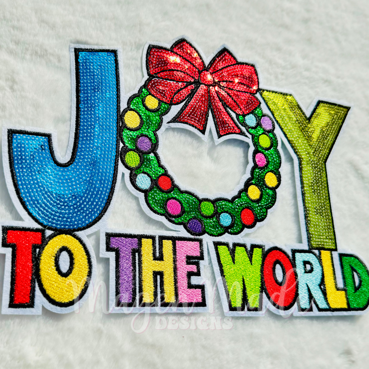 Joy To The World Sequins Patch