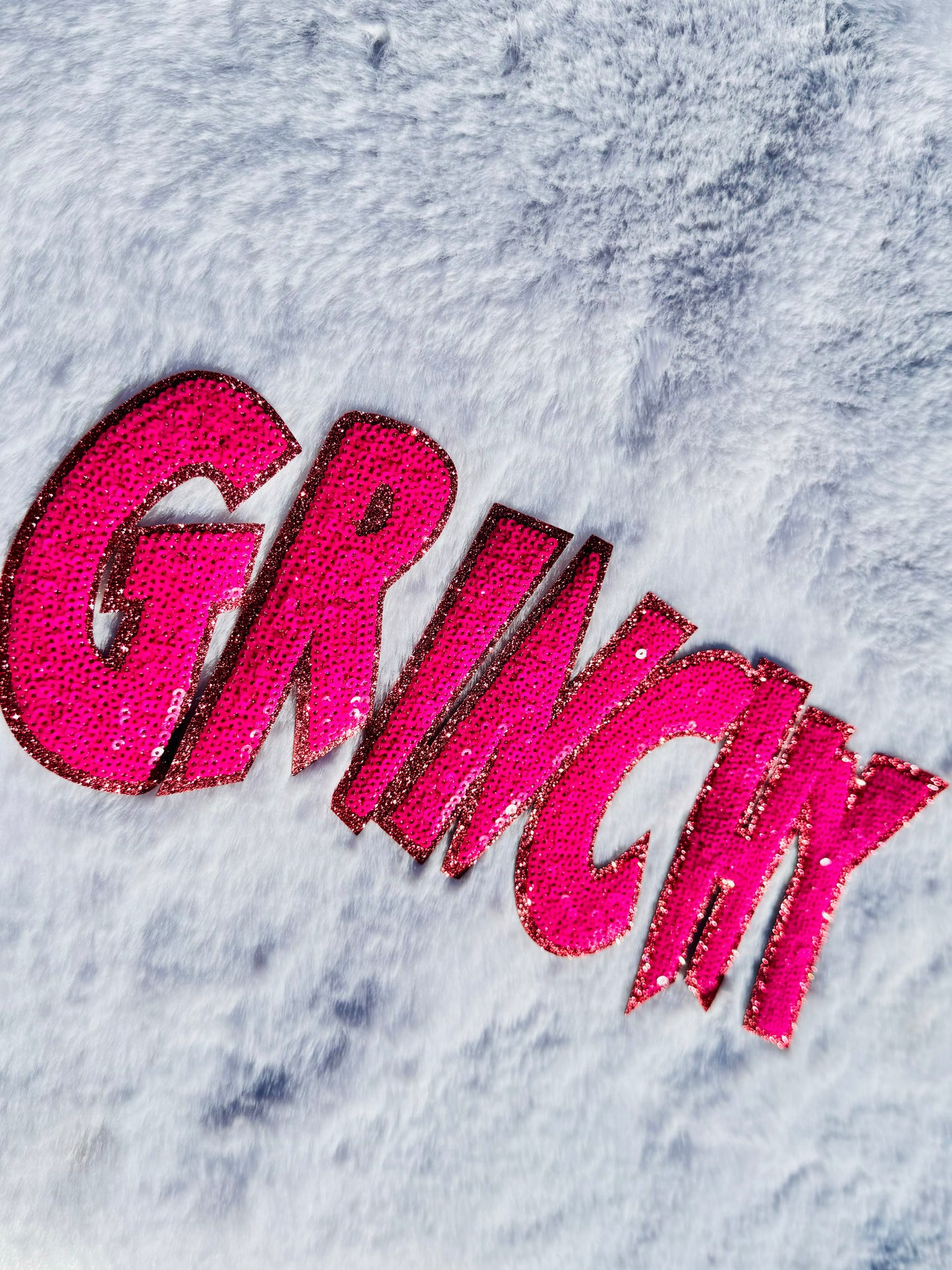 Pink Grinchy Sequin Patch