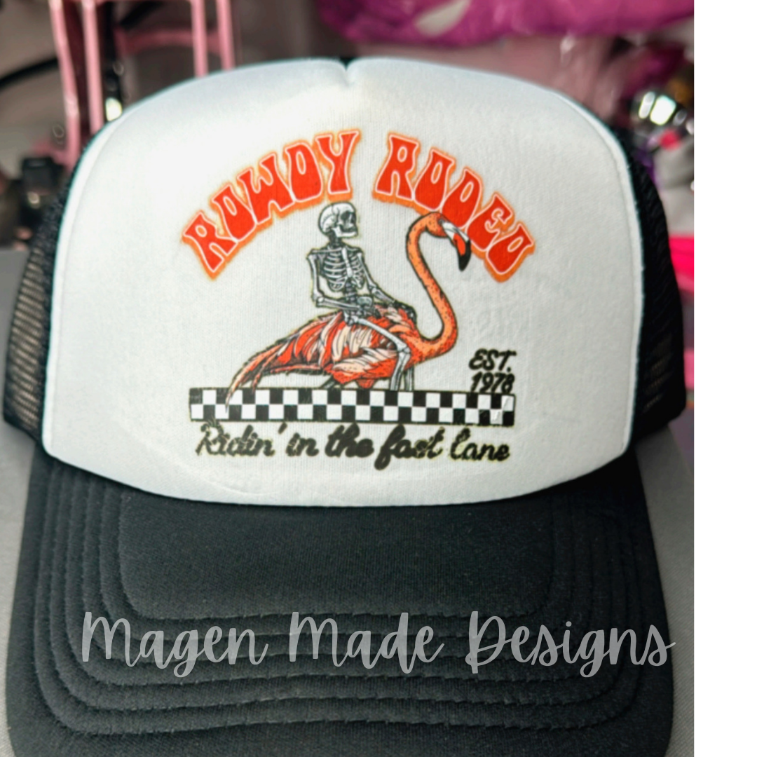 Rowdy Rodeo Hat/Pocket Size Screen Print Transfer