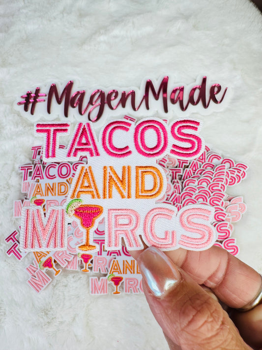 Tacos & Margs Outlined Embroidered Patch