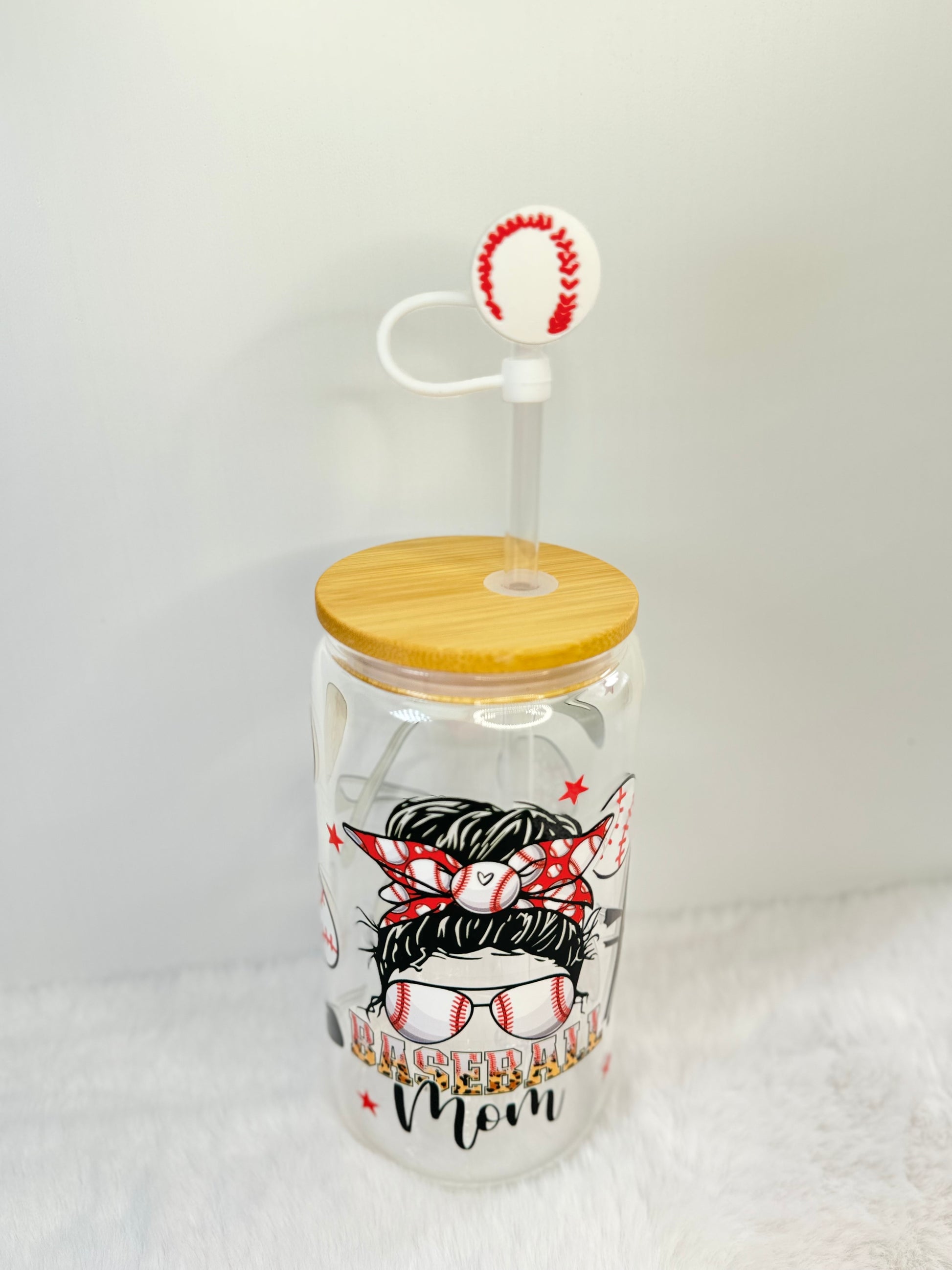 Baseball Straw Topper