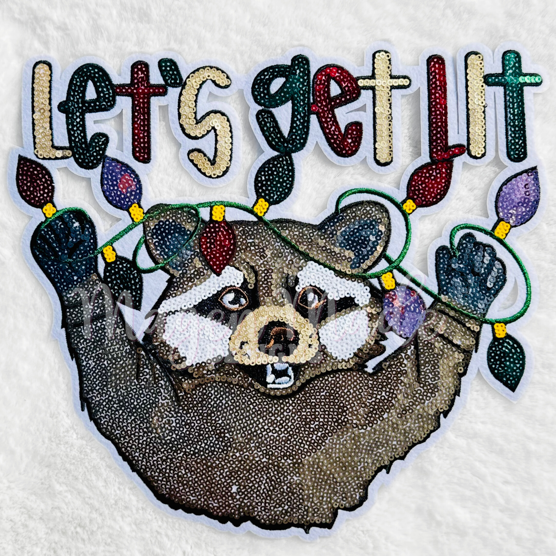 Lets Get Lit Sequins Patch