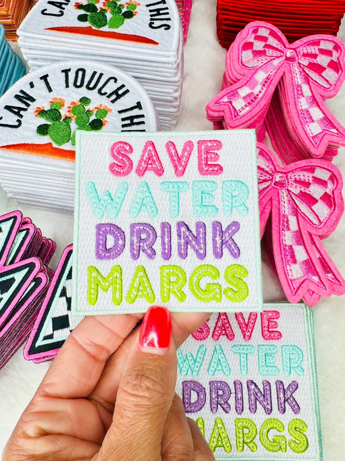 Save Water Drink Margs Embroidery Patch