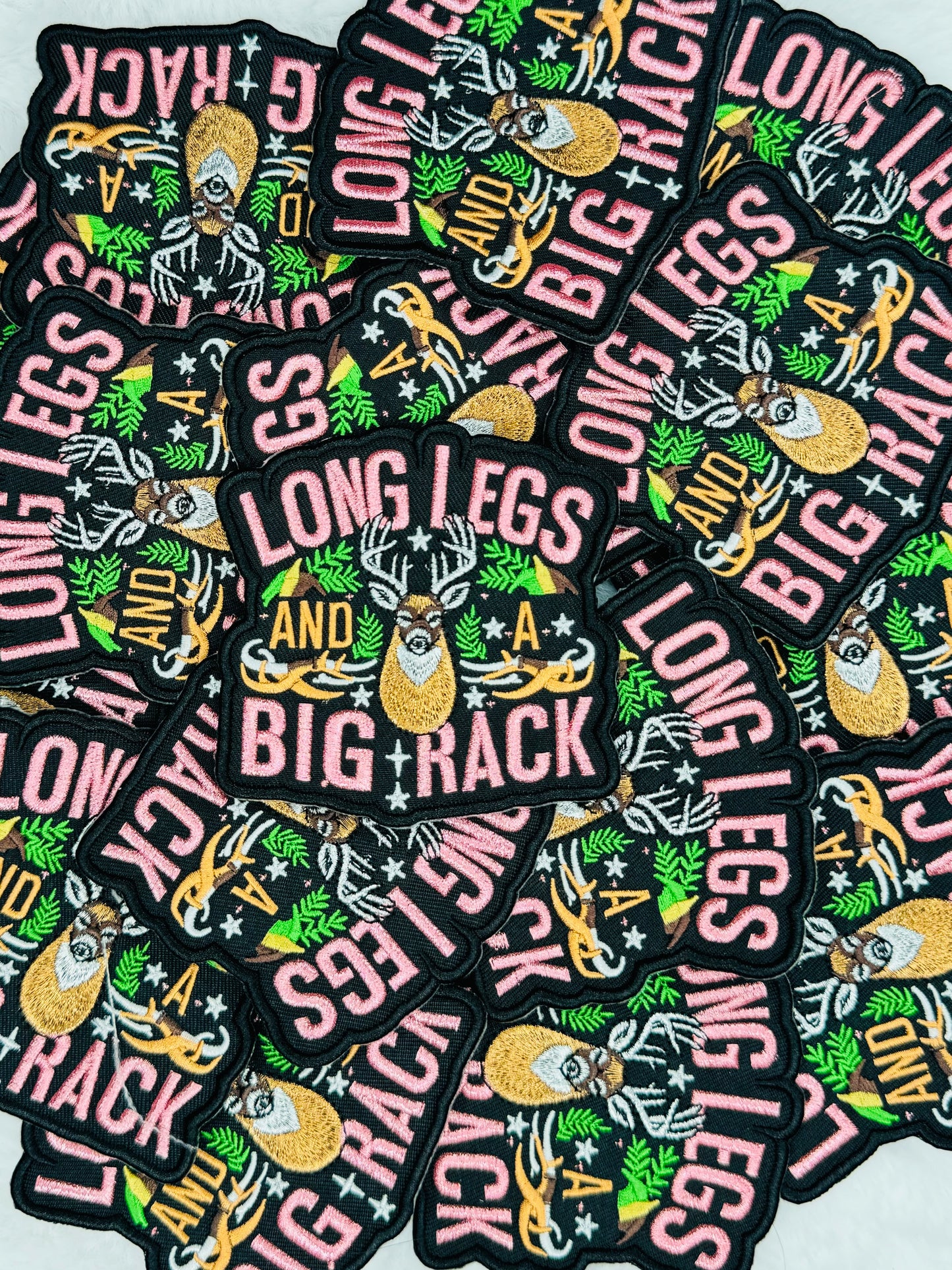 Long Legs Big Rack Embroidered Patch