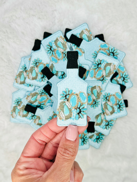 Bottle of Turquoise Jewels Embroidered Patch